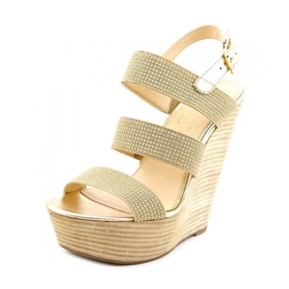 Jessica Simpson-Abelle-Khaki Gold/Platino- 8 1/2